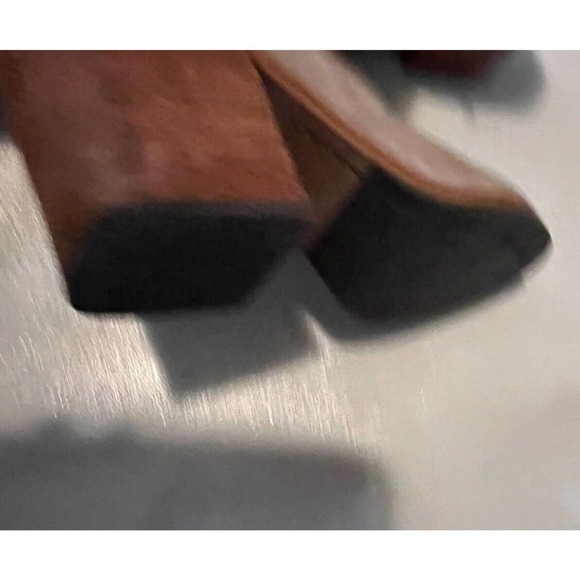 Sam Edelman Perry Taupe Suede Distressed Leather Ankle Booties Women's Size 8.5M - Picture 7 of 9